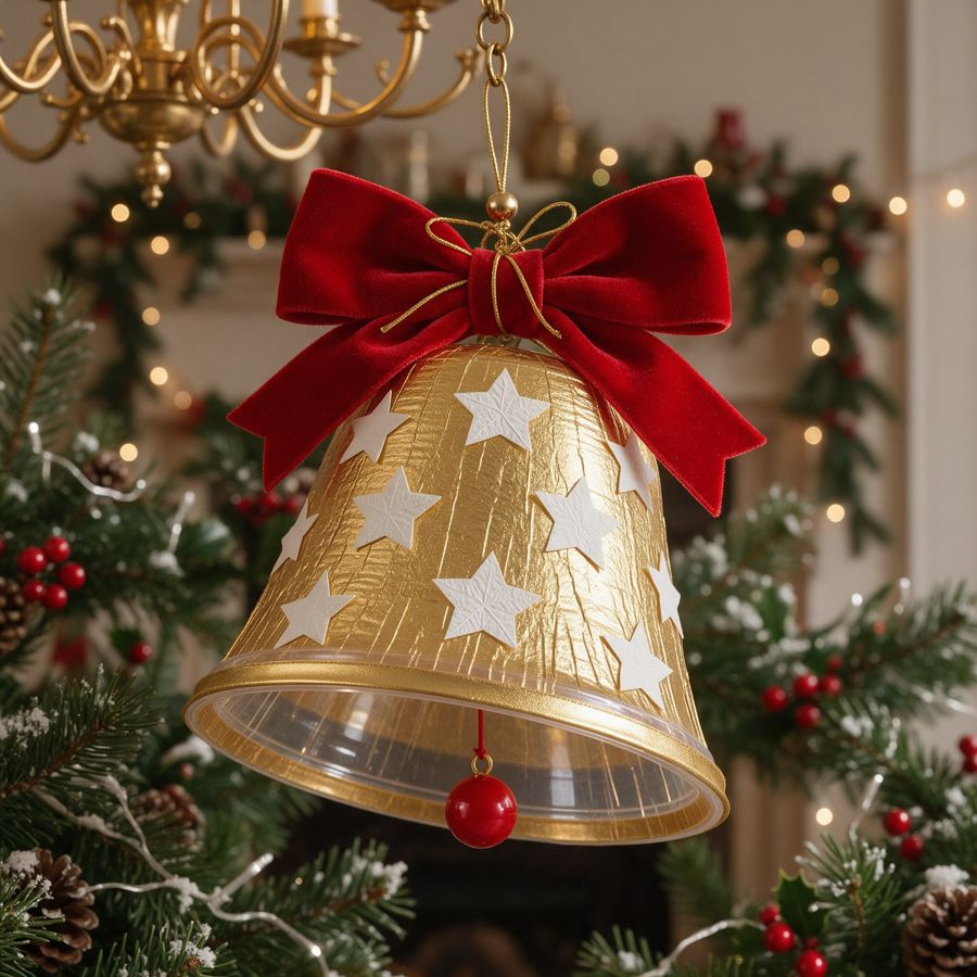 Campanella d'oro con stelline (immagine illustrativa)