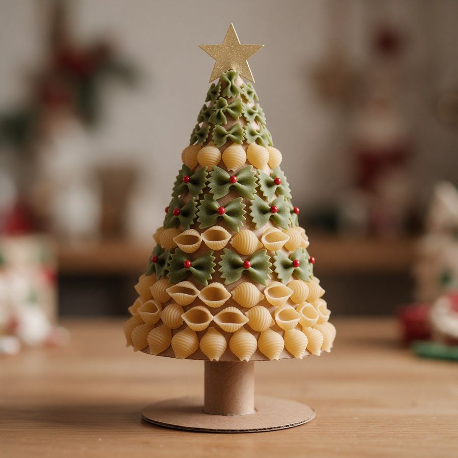 Albero di pasta con farfalle e conchiglie (immagine illustrativa)