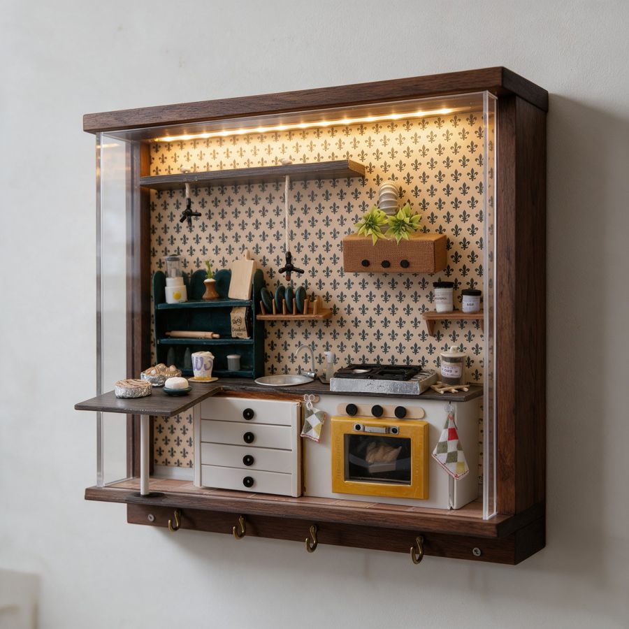 La cucina in miniatura da parete